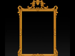 mirror classical carved frame 3D Print Model