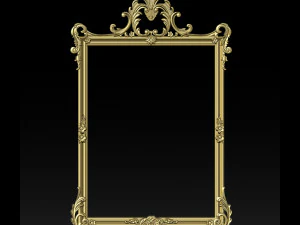mirror classical carved frame 3D Print Model