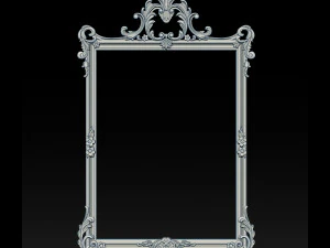 mirror classical carved frame 3D Print Model