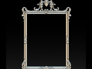 mirror classical carved frame 3D 프린트 모델