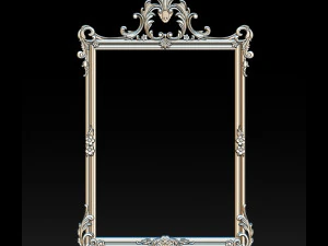 mirror classical carved frame 3D Print Model