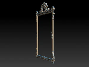 mirror classical carved frame 3D Print Model