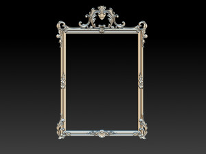 mirror classical carved frame 3D 프린트 모델