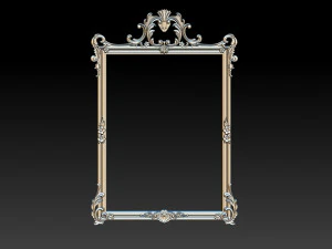 mirror classical carved frame 3D Print Model