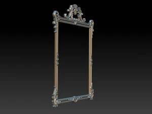 mirror classical carved frame 3D Print Model