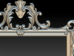 mirror classical carved frame 3D Print Model