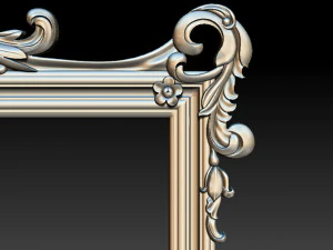 mirror classical carved frame 3D Print Model