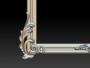 mirror classical carved frame 3D Print Model