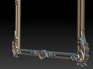 mirror classical carved frame 3D 프린트 모델