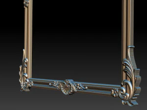 mirror classical carved frame 3D Print Model