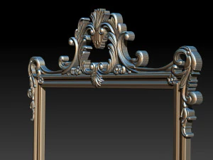 mirror classical carved frame 3D Print Model