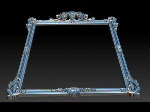 mirror classical carved frame 3D 프린트 모델