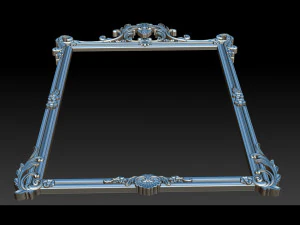 mirror classical carved frame 3D Print Model