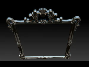 mirror classical carved frame 3D Print Model