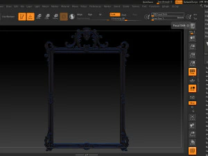 mirror classical carved frame 3D Print Model