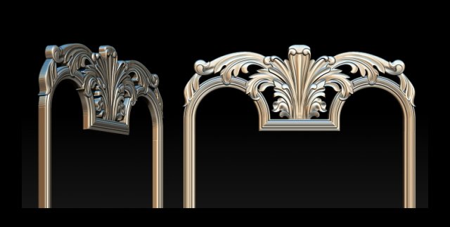 mirror classical carved frame 3D Print Model .c4d .max .obj .3ds .fbx .stl .blend 