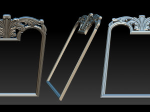 mirror classical carved frame 3D Print Model