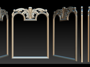 mirror classical carved frame 3D Print Model