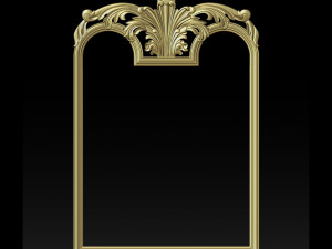 mirror classical carved frame 3D Print Model