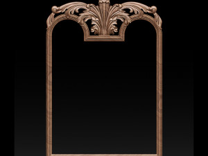 mirror classical carved frame 3D Print Model