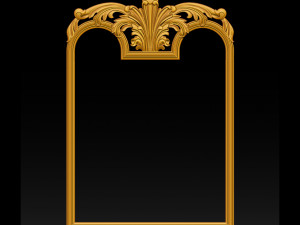 mirror classical carved frame 3D Print Model