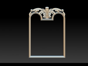 mirror classical carved frame 3D Print Model
