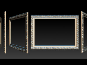 mirror classical carved frame 3D 打印模型