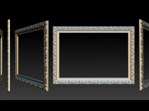 mirror classical carved frame 3D Print Model
