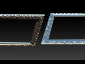 mirror classical carved frame 3D 打印模型