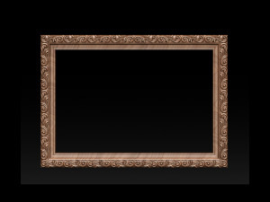 mirror classical carved frame 3D 打印模型