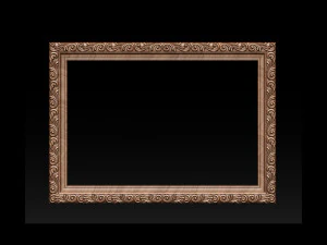mirror classical carved frame 3D Print Model