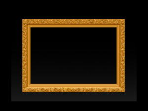 mirror classical carved frame 3D 打印模型