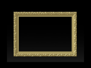 mirror classical carved frame 3D 打印模型