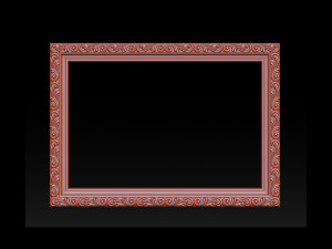 mirror classical carved frame 3D 打印模型