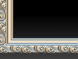 mirror classical carved frame 3D 打印模型