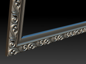 mirror classical carved frame 3D 打印模型