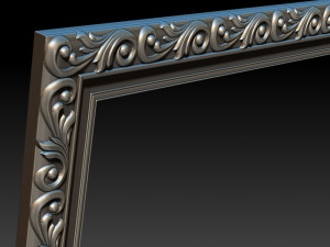 mirror classical carved frame 3D 打印模型