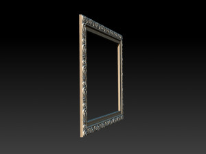 mirror classical carved frame 3D 打印模型