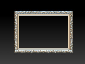 mirror classical carved frame 3D 打印模型