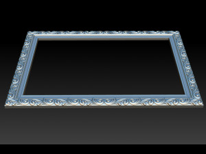 mirror classical carved frame 3D 打印模型