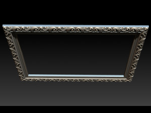 mirror classical carved frame 3D 打印模型