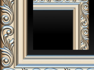 mirror classical carved frame 3D 打印模型