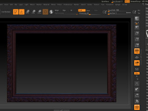 mirror classical carved frame 3D 打印模型