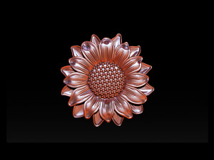 sunflower pendant jewelry 3D Print Model