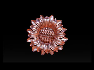 Sunflower pendant jewelry 3D Print Model