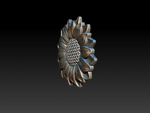 sunflower pendant jewelry 3D-printmodel