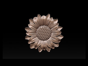 sunflower pendant jewelry 3D-printmodel