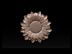 Sunflower pendant jewelry 3D Print Model