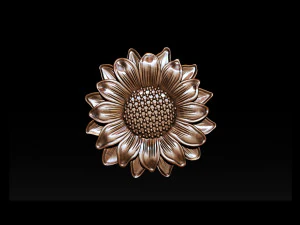 Sunflower pendant jewelry 3D Print Model