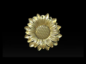 Sunflower pendant jewelry 3D Print Model
